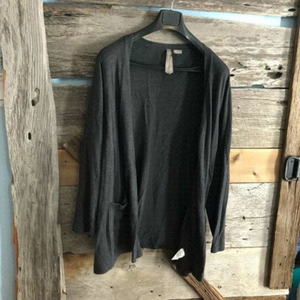 Penningtons Plus Size 4X Dark Grey Sweatshirt Cardigan